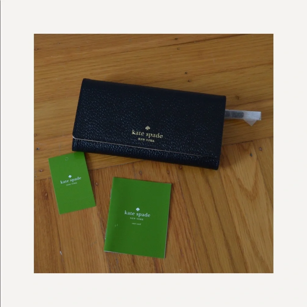 KATE SPADE Black Leather Crossbody Bag + Wallet